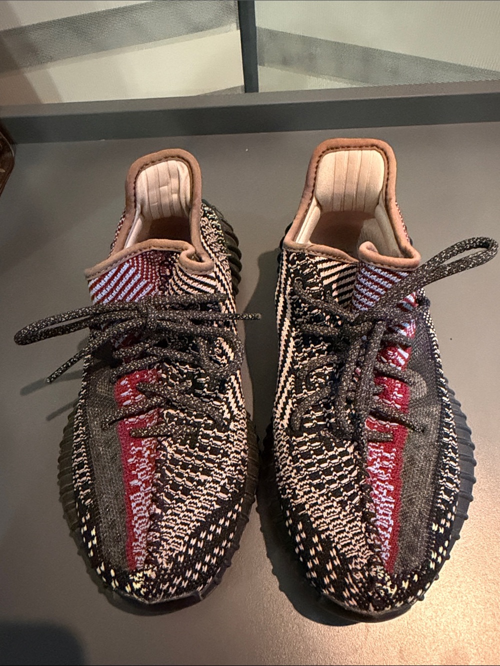 adidas Men's Primeknit Sneakers in Black, Gray & Red